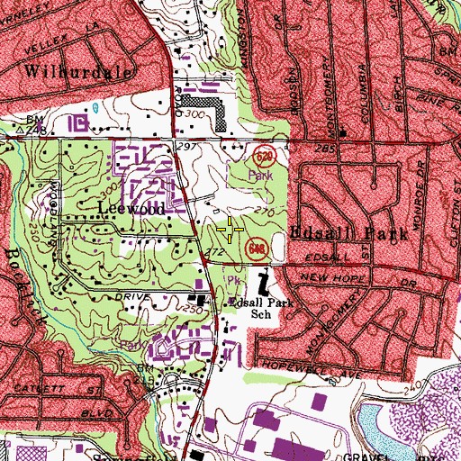Topographic Map of Word of Life Christian Academy, VA