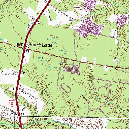 Topographic Map of Page Middle School, VA