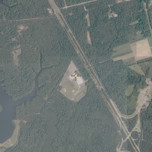 Aerial/Satellite Image of Bruton High School, VA