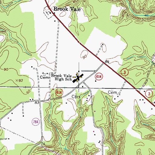 Topographic Map of Lancaster Primary School, VA