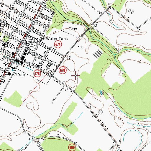 Topographic Map of Metompkin Elementary School, VA
