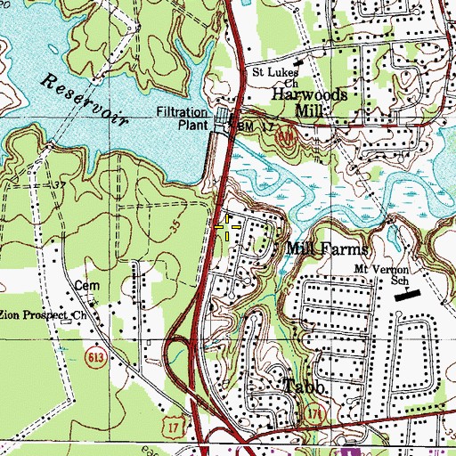 Topographic Map of Playtime Learning Center, VA