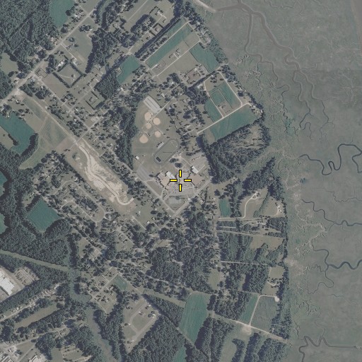 Aerial/Satellite Image of West Point Middle School, VA