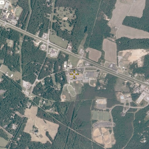 Aerial/Satellite Image of Powhatan Junior High School, VA