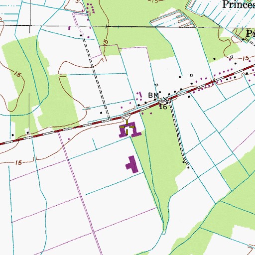 Topographic Map of Technical and Career Educational Center, VA
