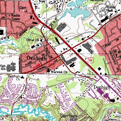 Topographic Map of Garden of Children School, VA