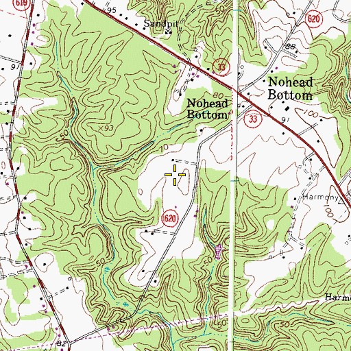 Topographic Map of Middlesex Elementary School, VA