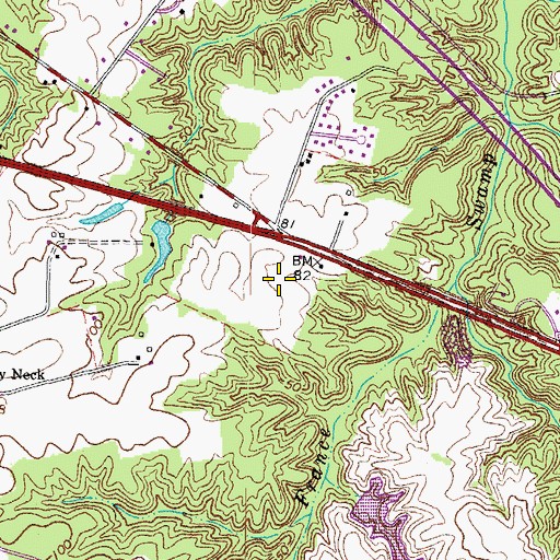 Topographic Map of Stonehouse Elementary School, VA