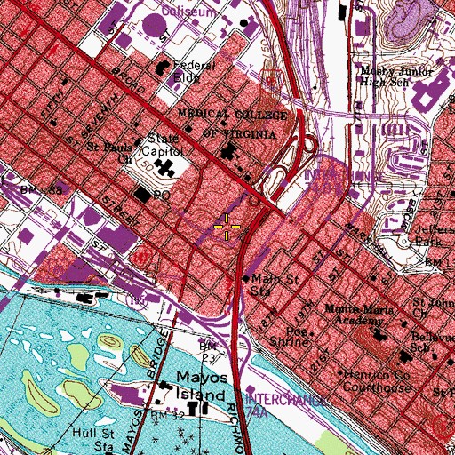 Topographic Map of Virginia Wilderness Institute, VA