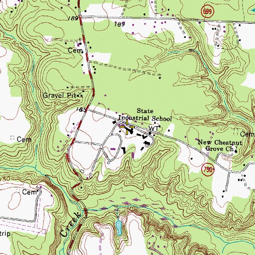 Topographic Map of Virginia Department of Correctional Education - Barrett Juvenile Correctional Center, VA