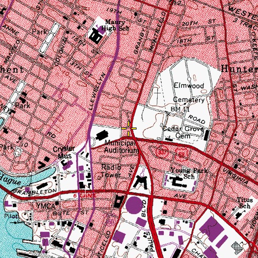 Topographic Map of Norfolk Day Reporting Center, VA