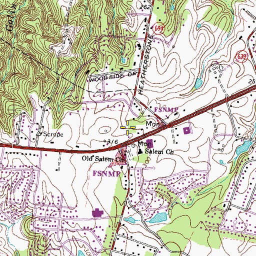 Topographic Map of Faith Baptist School, VA