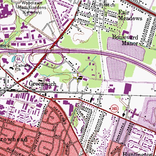 Topographic Map of ECPI College of Technology, VA
