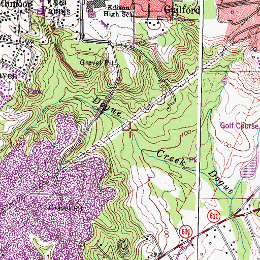 Topographic Map of Crossroads Residential School, VA