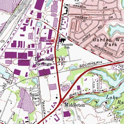 Topographic Map of Virginia Tech - Hampton Roads Center, VA