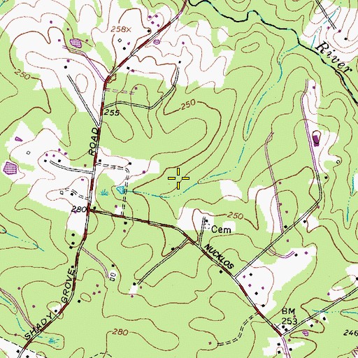 Topographic Map of Strayer University Henrico Campus, VA