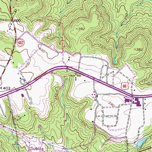 Topographic Map of Strayer University - Chesterfield Campus, VA