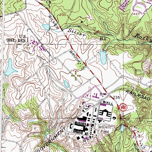 Topographic Map of South County High School, VA