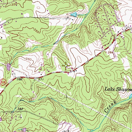 Topographic Map of Deerfield School, VA
