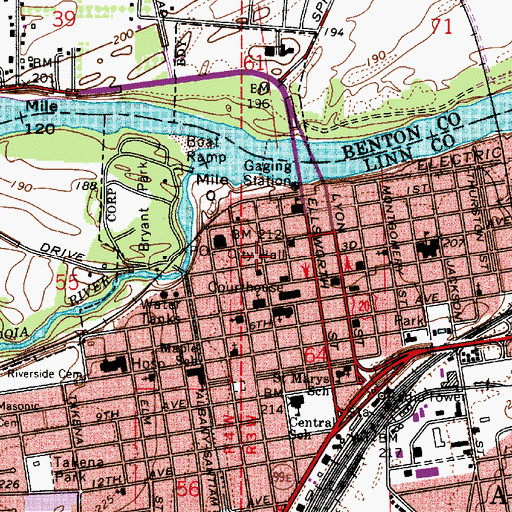 Topographic Map of Albany Learning Center Community Service, OR