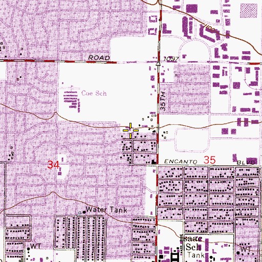 Topographic Map of Apostolic Assembly in the Faith of Jesus Christ Church, AZ