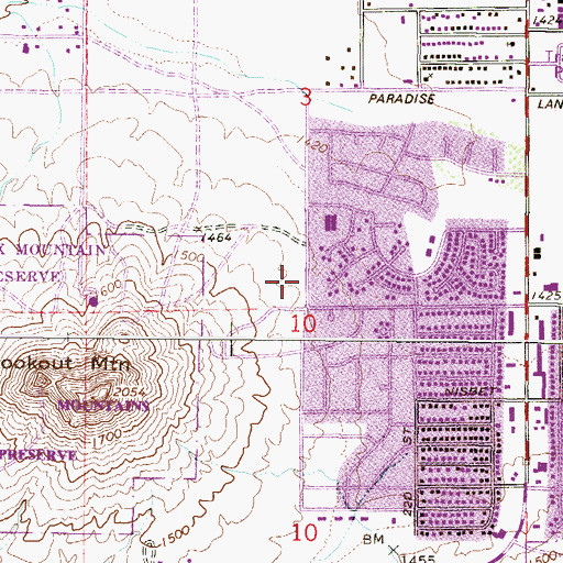 Topographic Map of Golden Key Ministry, AZ
