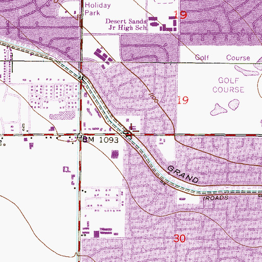 Topographic Map of Christ Presbyterian Church, AZ