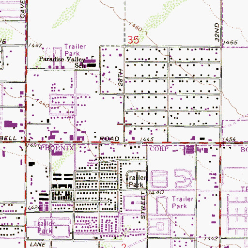 Topographic Map of Church of God of Prophecy, AZ
