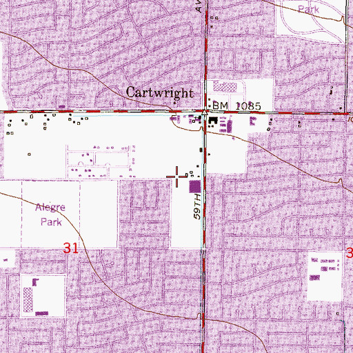 Topographic Map of Desert Hope Wesleyan Church, AZ