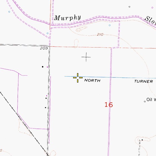 Topographic Map of North Turner Ditch, CA