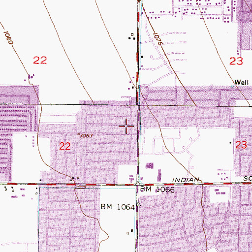 Topographic Map of Kingdom Hall of Jehovahs Witnesses of Starlight, AZ