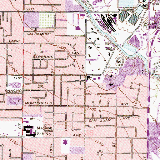 Topographic Map of Living Streams Church, AZ