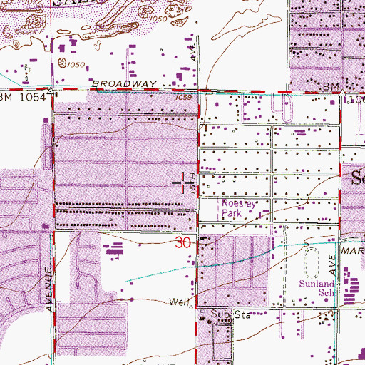 Topographic Map of Pleasantview Baptist Church, AZ