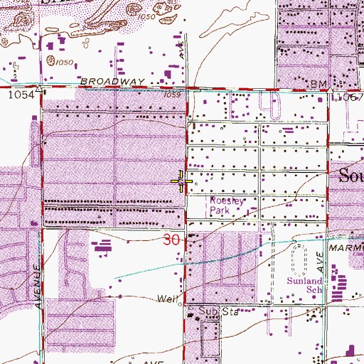 Topographic Map of Pleasantview Baptist Church, AZ