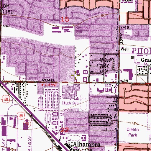 Topographic Map of The Church of Jesus Christ of Latter Day Saints, AZ
