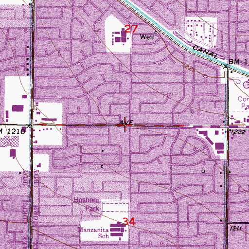 Topographic Map of West Dunlap Baptist Church, AZ