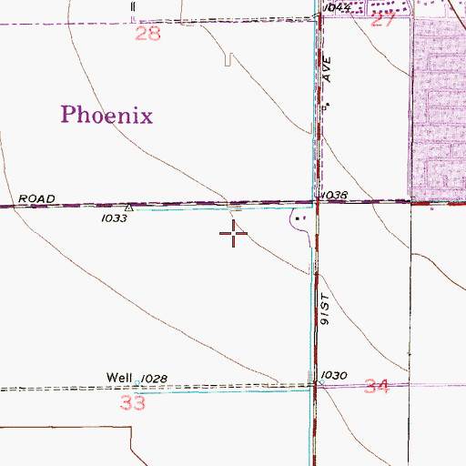 Topographic Map of Banner Estrella Medical Center, AZ