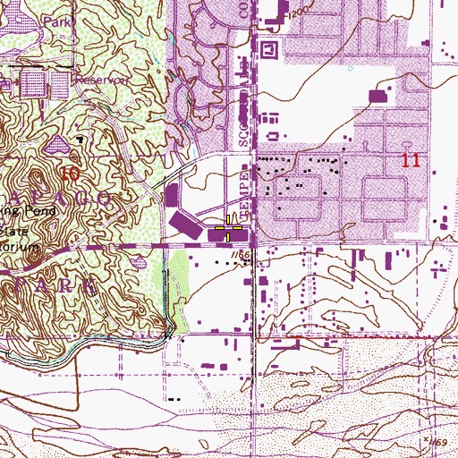 Topographic Map of Hayden Plaza Commerce Center Shopping Center, AZ