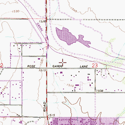 Topographic Map of Boulder Hills Post Office, AZ