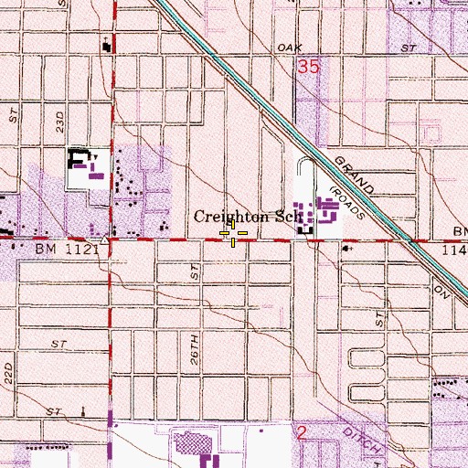 Topographic Map of McDowell Post Office, AZ