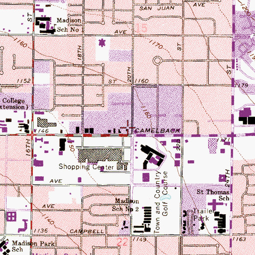 Topographic Map of Northeast Post Office, AZ