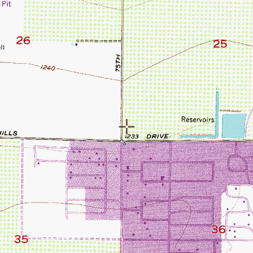 Topographic Map of Arrowhead Elementary School, AZ