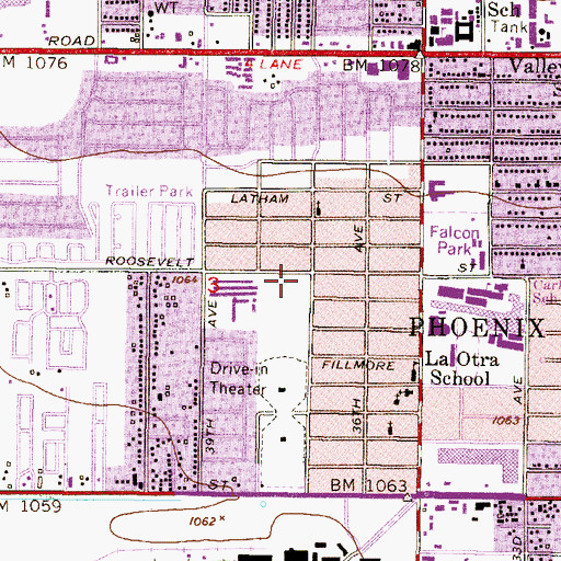 Topographic Map of Morris K Udall Escuela de Bellas Artes, AZ
