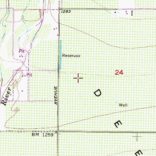Topographic Map of Sierra Verde School, AZ