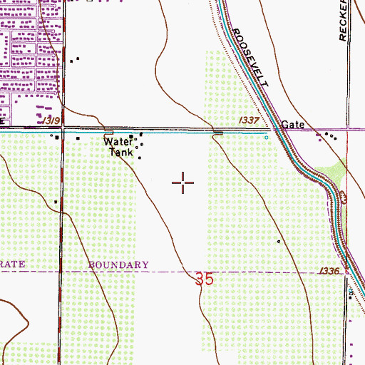 Topographic Map of Wilson Elementary School, AZ