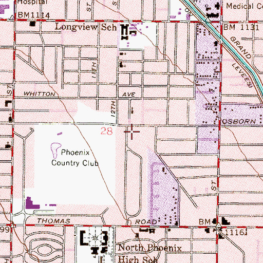 Topographic Map of Estrella Public Charter High School, AZ