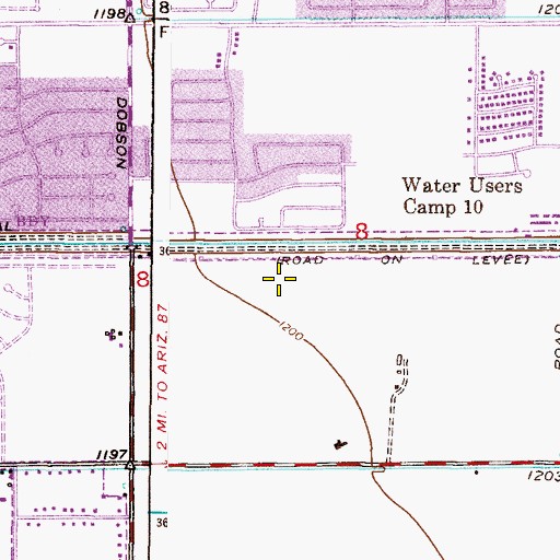 Topographic Map of Frost Elementary School, AZ