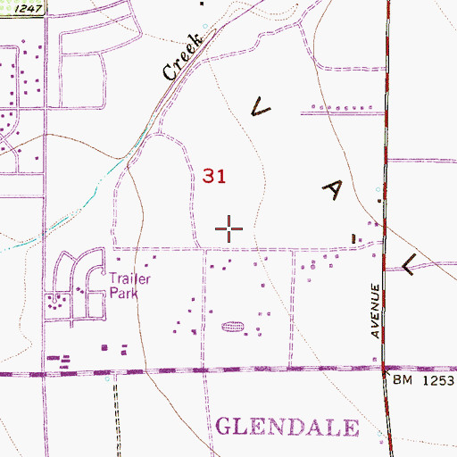 Topographic Map of Greenbrier Elementary School, AZ