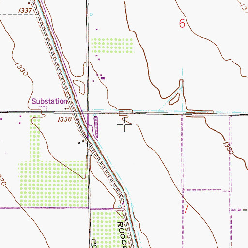 Topographic Map of Highland Junior High School, AZ