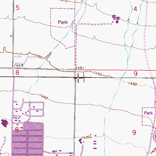 Topographic Map of Horizon High School, AZ